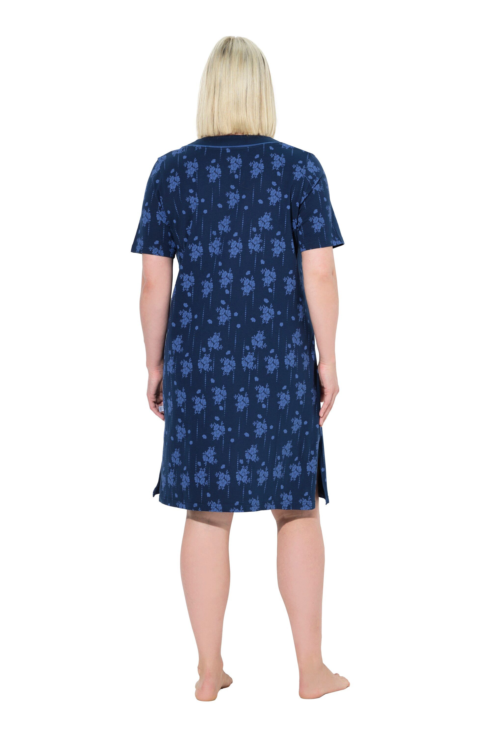 Ulla Popken Bigshirt Bigshirts 2er-Pack Blüten V-Ausschnitt