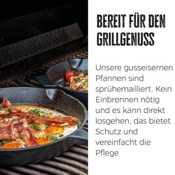 Grillfürst Grillpfanne Grillfürst Gusseisenpfanne mit Stielgriff Ø 25 cm