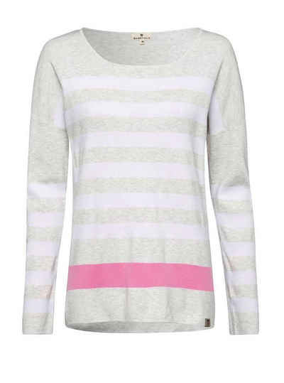 BASEFIELD Troyer Basefield Damen Marken-Feinstrickpullover, grau-rosé