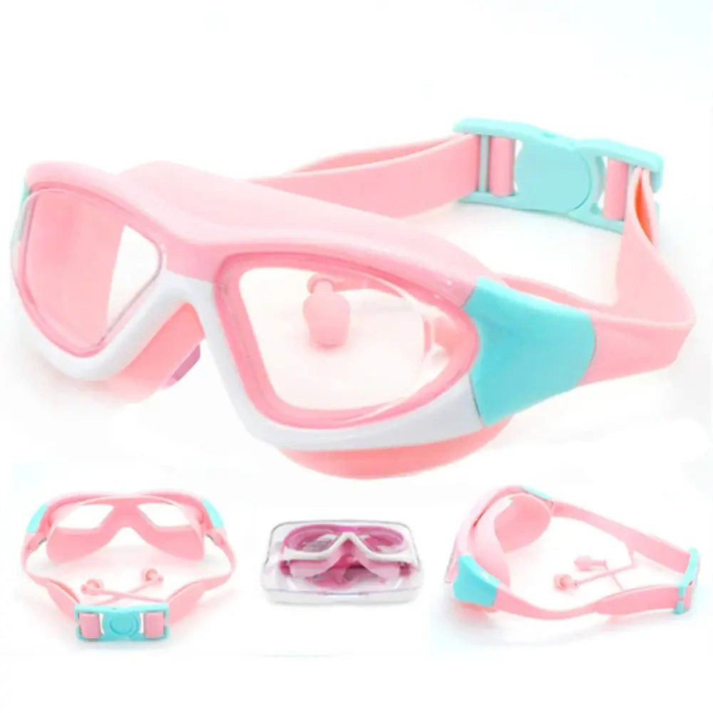 Sport-Knight® Schwimmbrille Kinderschwimmbrille, Anti-Fog, mit Ohrstöpseln & Weitwinkel-Sicht