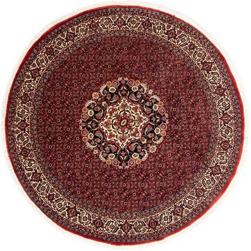 Orientteppich Perser - Bidjar rund - 205 x 205 cm - dunkelrot, morgenland, rund, Höhe: 15 mm, Wohnzimmer, Handgeknüpft, Einzelstück mit Zertifikat