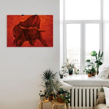 Artland Wandbild Katalanischer Stier, Wildtiere (1 St), als Alubild, Outdoorbild, Leinwandbild, Poster, Wandaufkleber