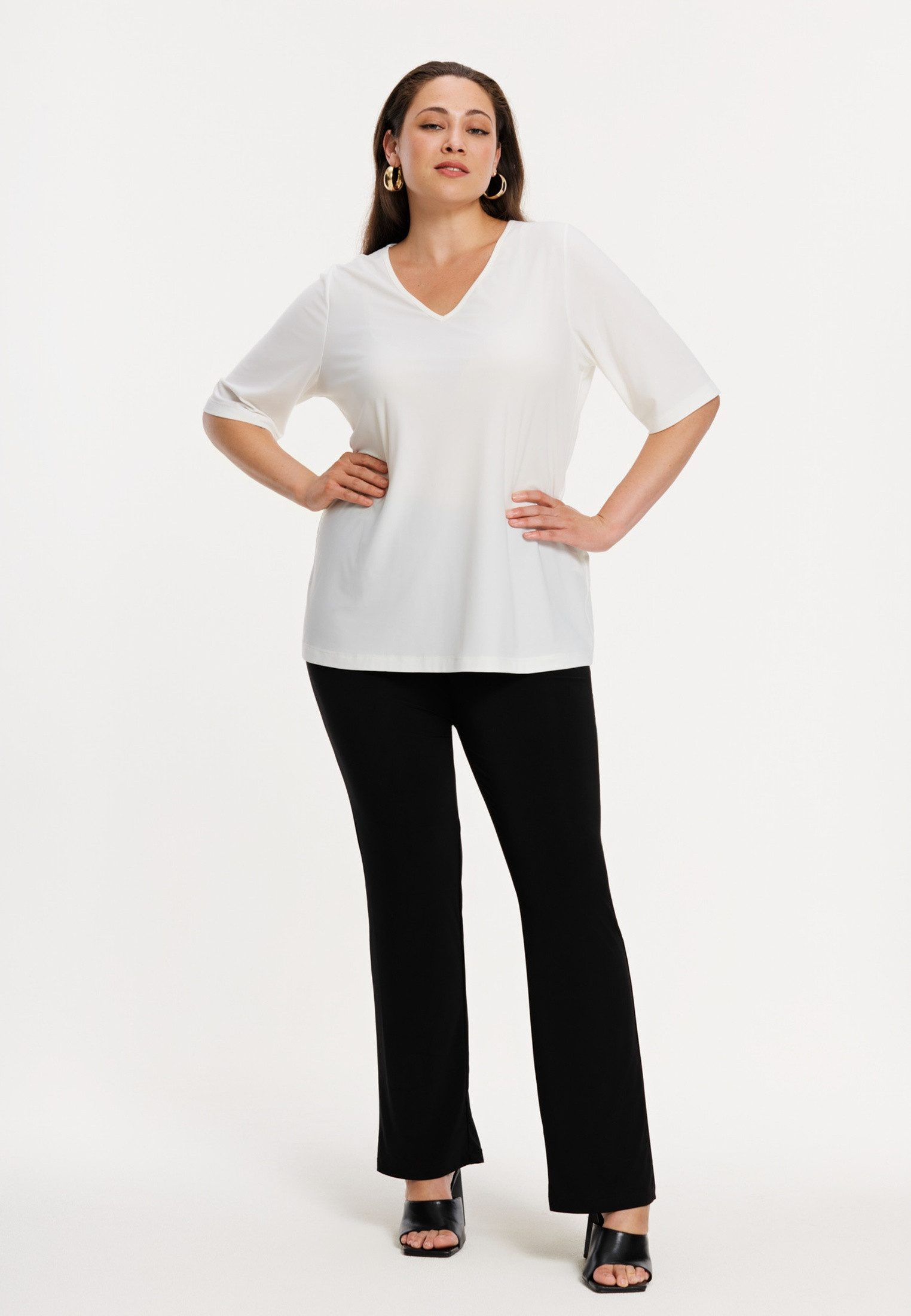 Langarmshirt Damen T-shirt Flare Fit