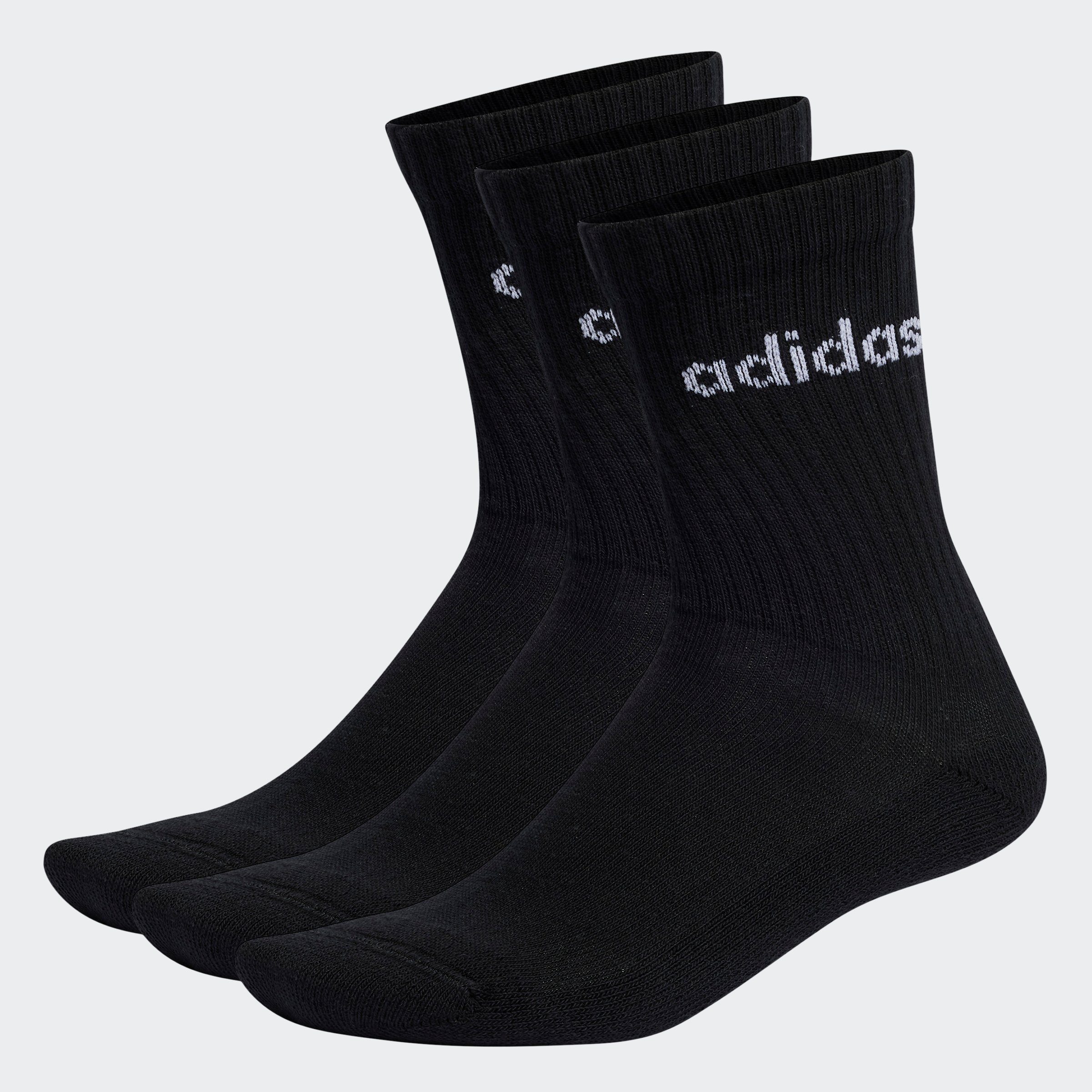 adidas Performance Funktionssocken LINEAR CREW CUSHIONED SOCKEN, 3 PAAR (3-Paar)