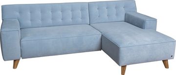 TOM TAILOR HOME Ecksofa NORDIC CHIC, mit Knöpfung, Füße Buche natur, Breite 236 cm