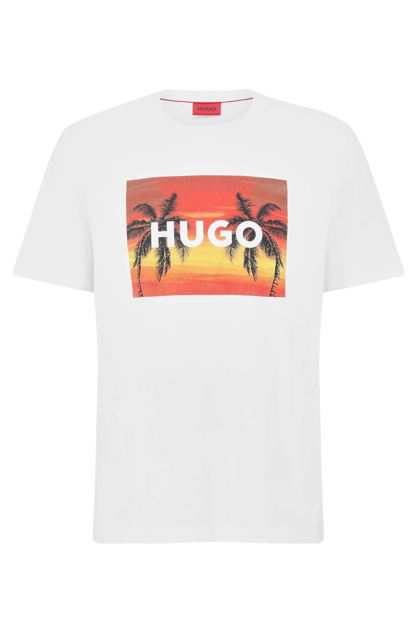 DULIVE_U232 T-Shirt T-Shirt HUGO Herren (10) (1-tlg) weiss