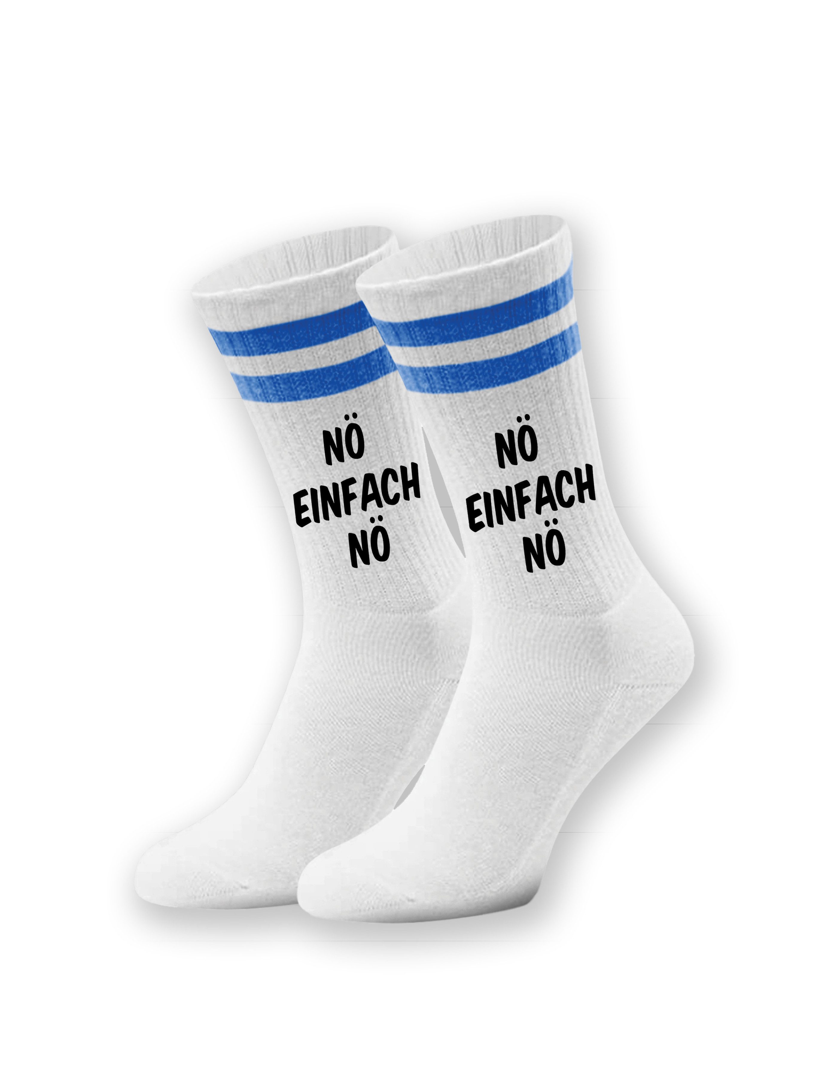 Youth Designz Tennissocken Unisex Socken "Nö Einfach Nö" Aufdruck lustig Geschenk Statement mit verstärkter Verse und Zehenbereich