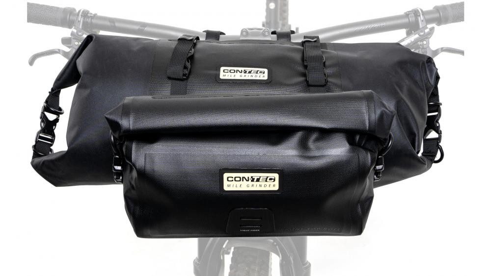 Contec Fahrradtasche Contec Lenkertasche Mile Grinder Front schwarz Größe 62.5x28 cm 8 Lite