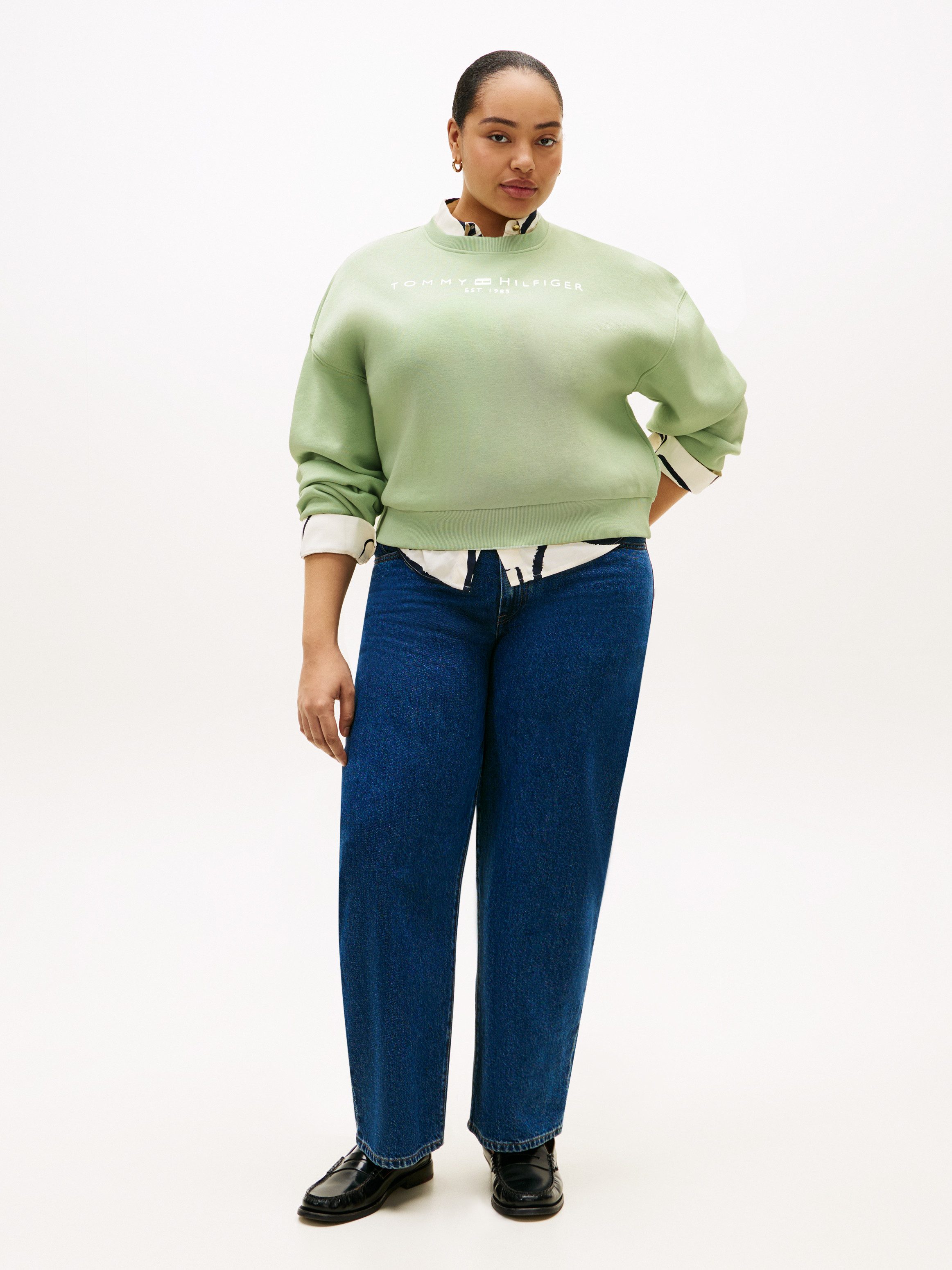 Tommy Hilfiger Curve Sweatshirt CRV CORP LOGO MDRN SWTSRT in großen Größen