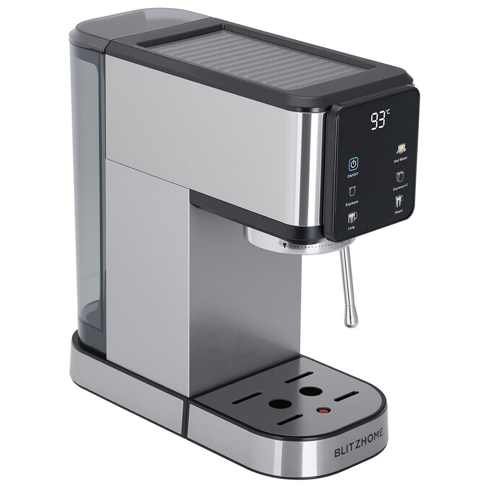 BLiTZWOLF Espressomaschine, 1l Kaffeekanne, Espressomaschine 20 bar Pumpendruck und Touchscreen-Bedienung