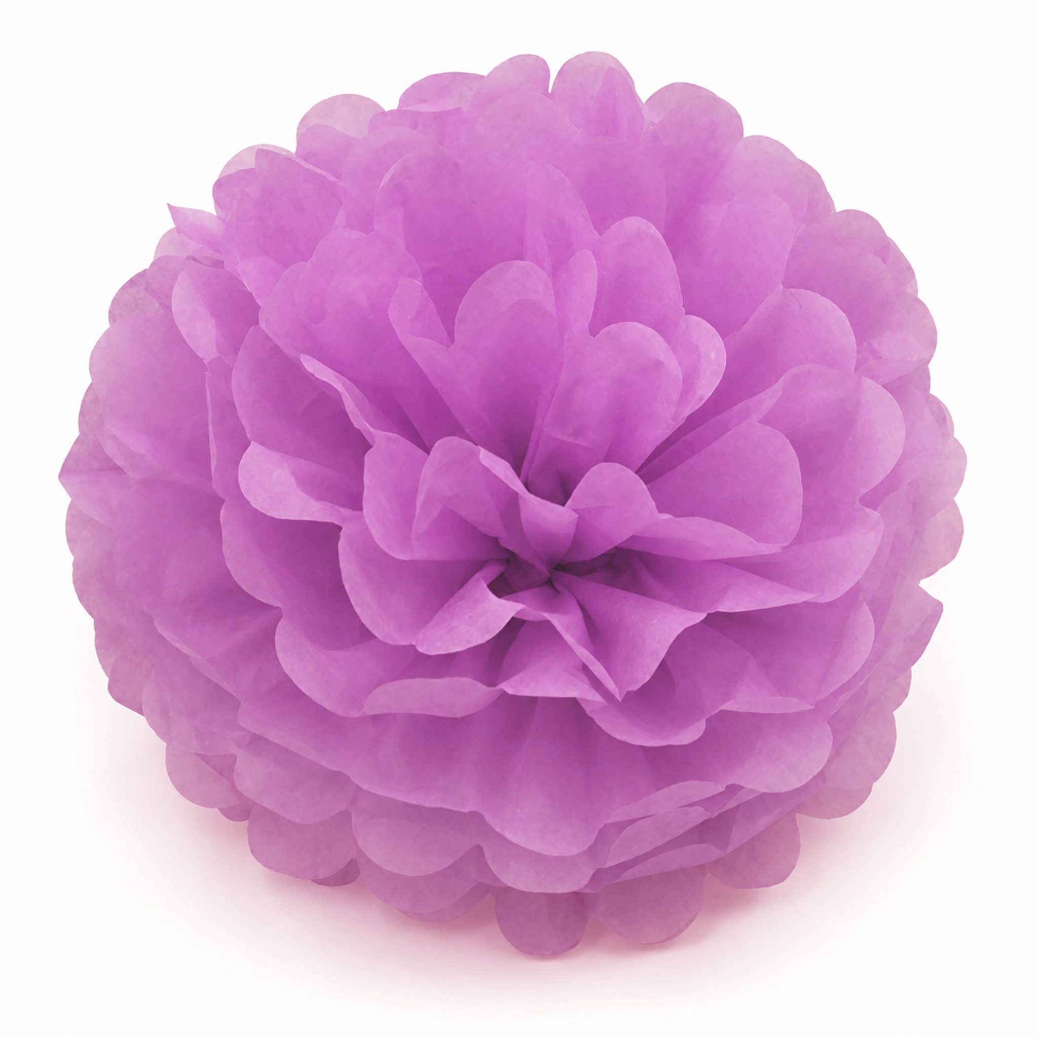 Creativery, Pompon 12cm Papier 1 Stück Helllila