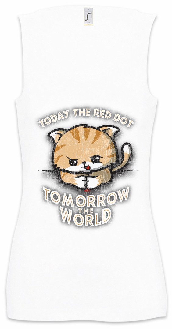 Tanktop Today The Red Dot Ärmelloses Damen T-Shirt Meow Cats Cat Katze Katzen