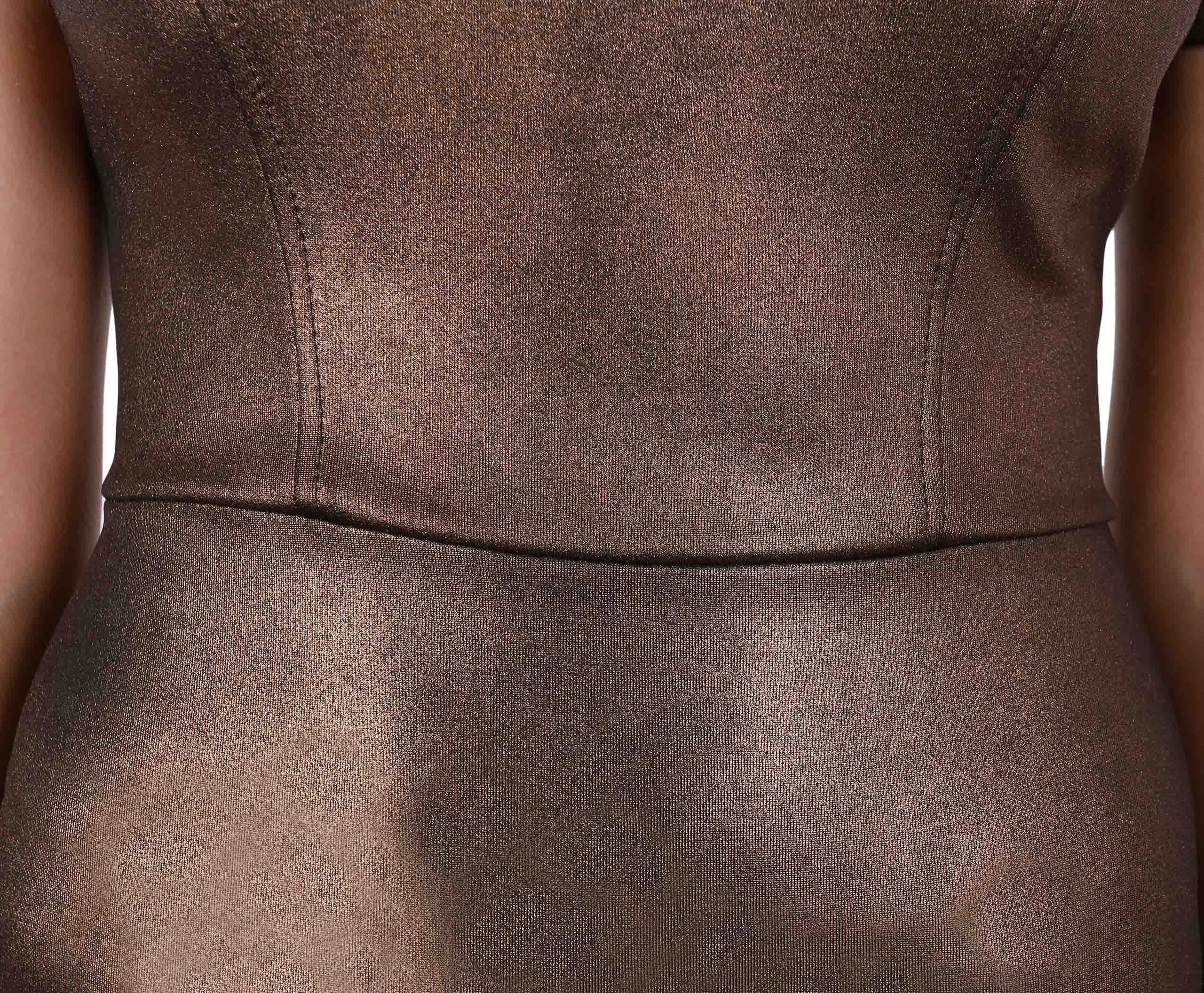 Sarcia.eu Midikleid John Zack Kupferfarbiges Kleid Meerjungfrau, schultenfrei L