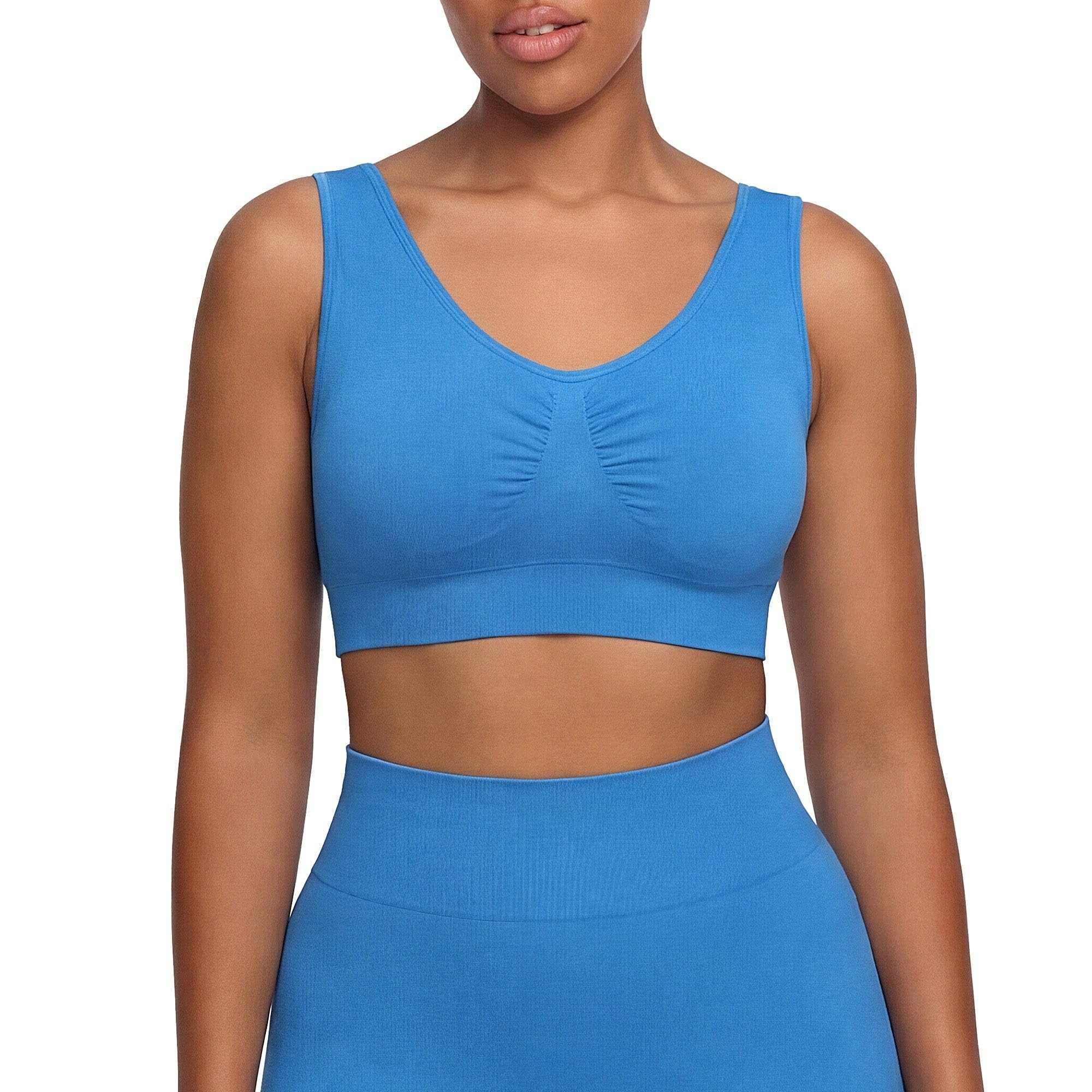 cfab by creamy fabrics Bügelloser BH Comfy Bra-Silver Lake Blue-S (1-tlg)