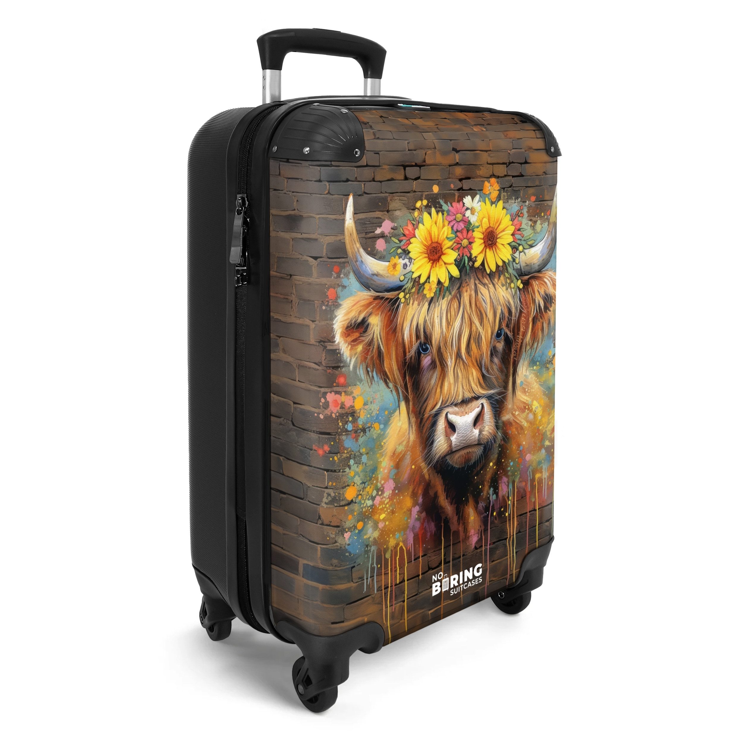 NoBoringSuitcases.com© Hartschalen-Trolley Graffiti Schottischer Highlander günstig online kaufen