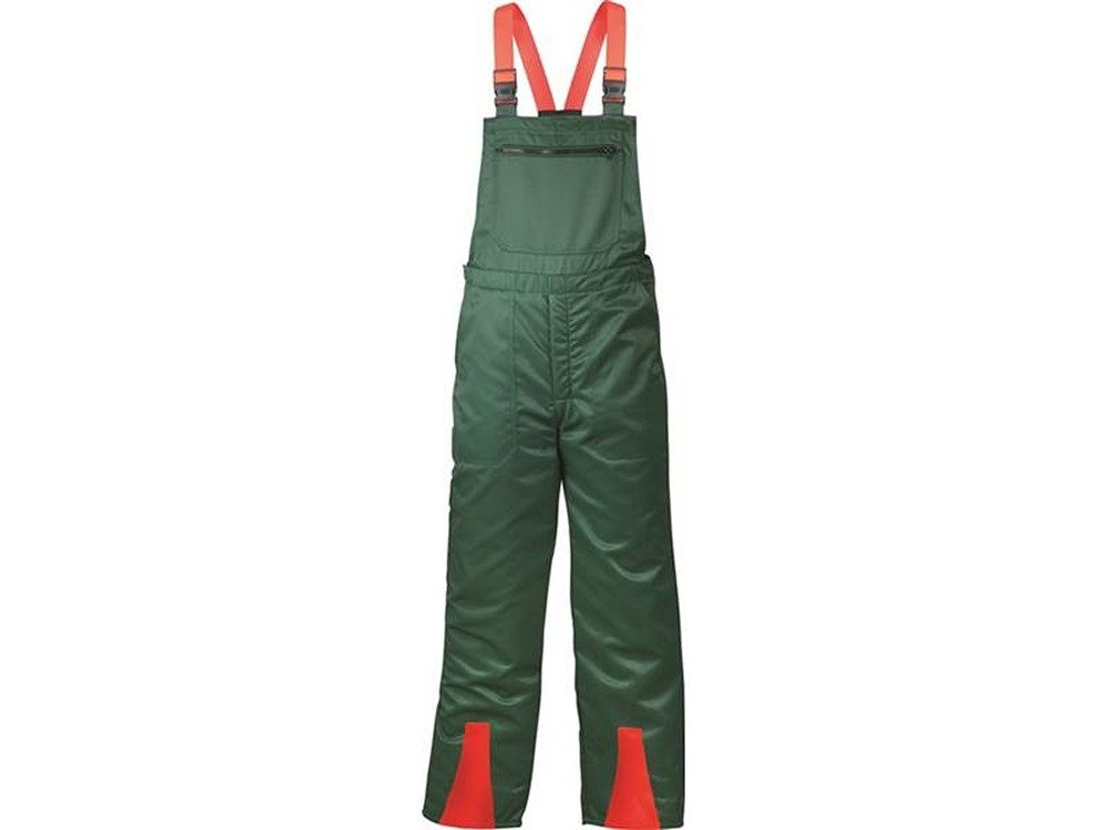 Feldtmann Schutzhose FELDTMANN 22772-56 Schnittschutzlatzhose FICHTE Größe 56 grün/rot