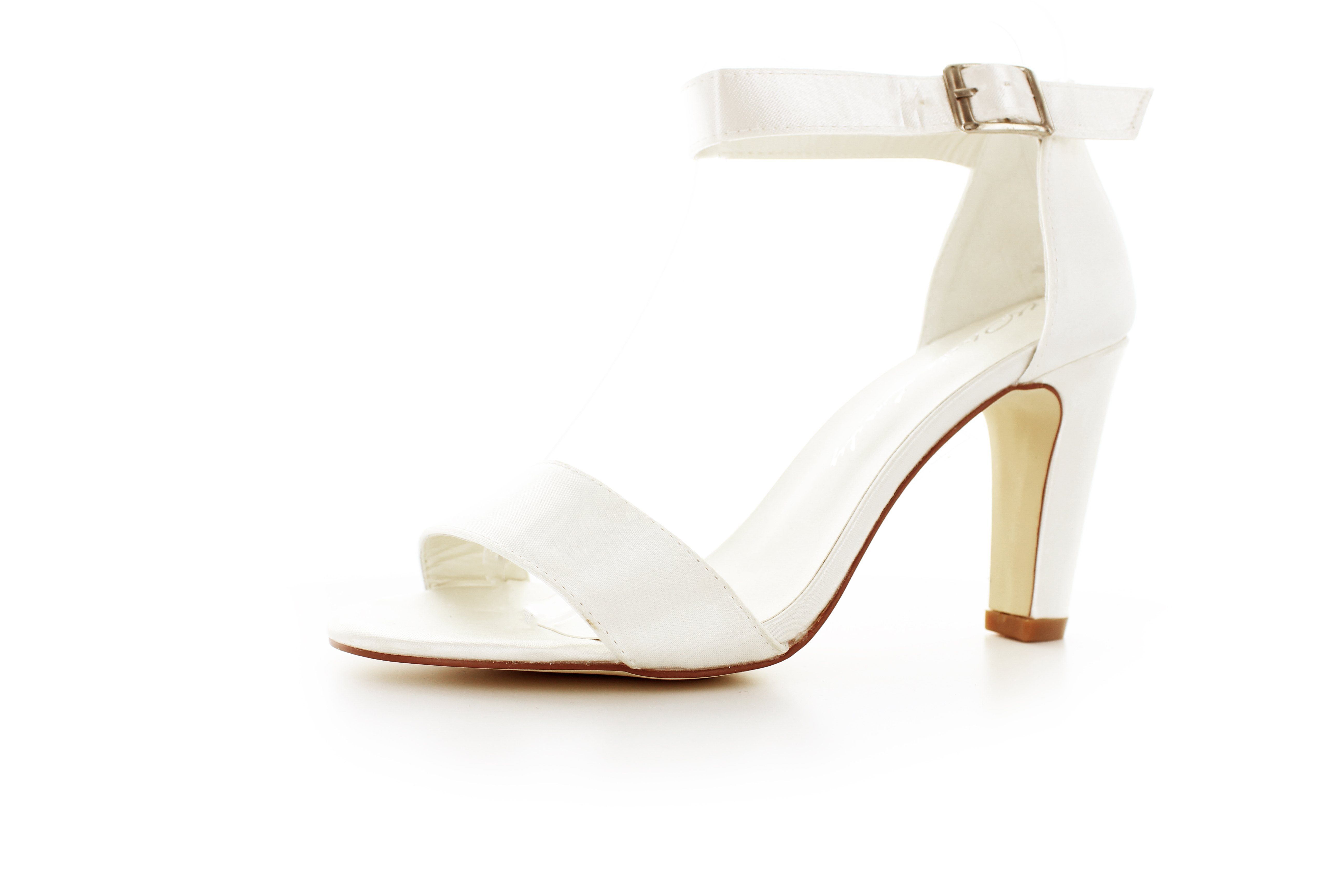 White Lady 887 ivory Satin - einfärbbarer Brautschuh Sandalette