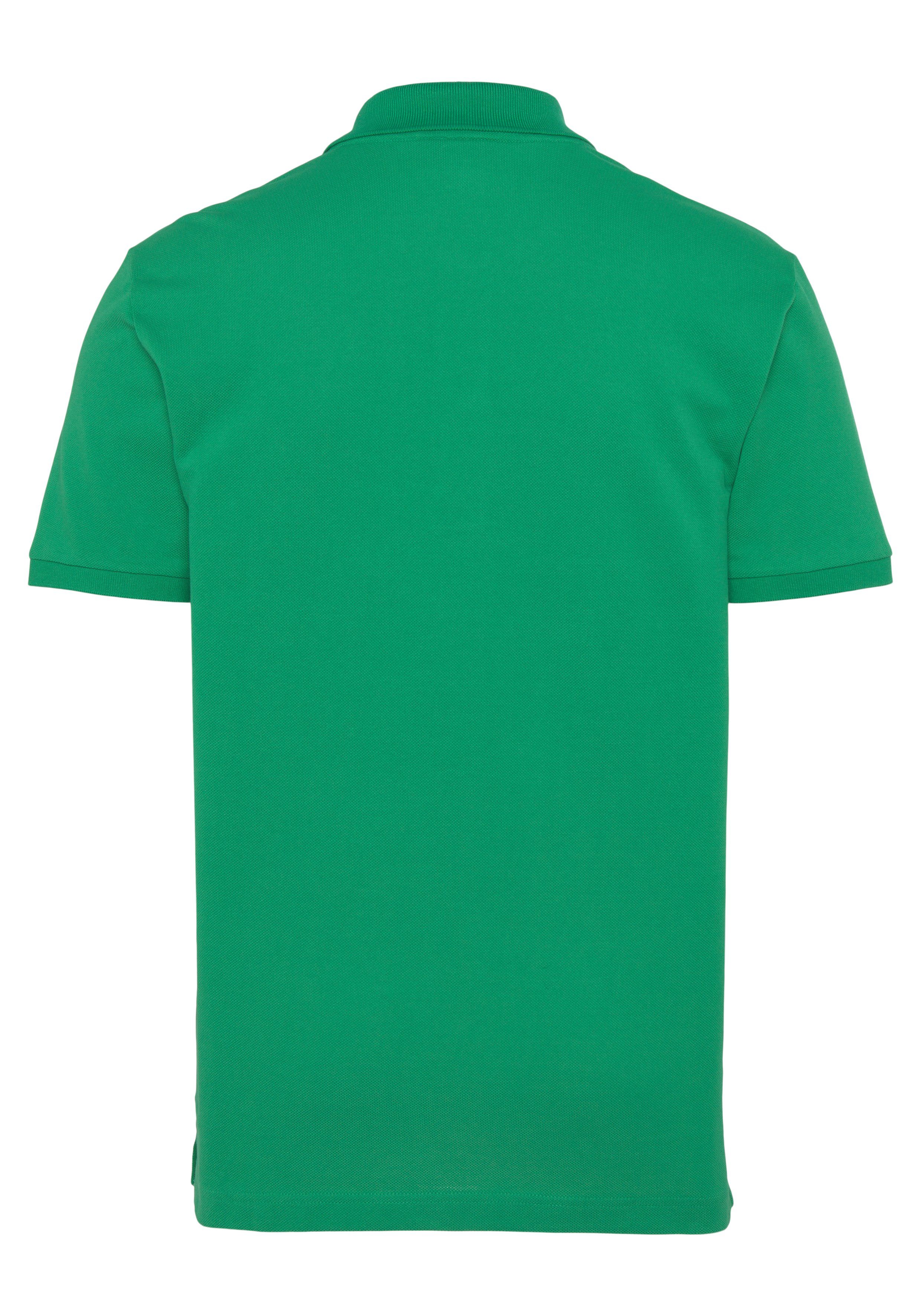 Logostickerei mit (1-tlg) Poloshirt Lacoste grün