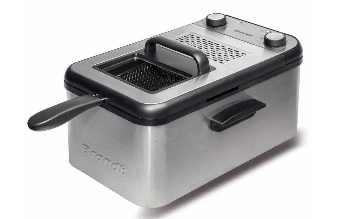 Brandt Fritteuse, 3000 W, Sichtfenster, Silber