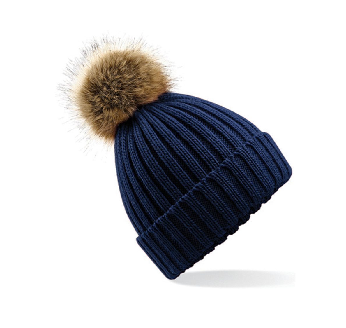 Beechfield® Beanie Beechfield Infant Faux Fur Pom Pom Chunky Beanie günstig online kaufen