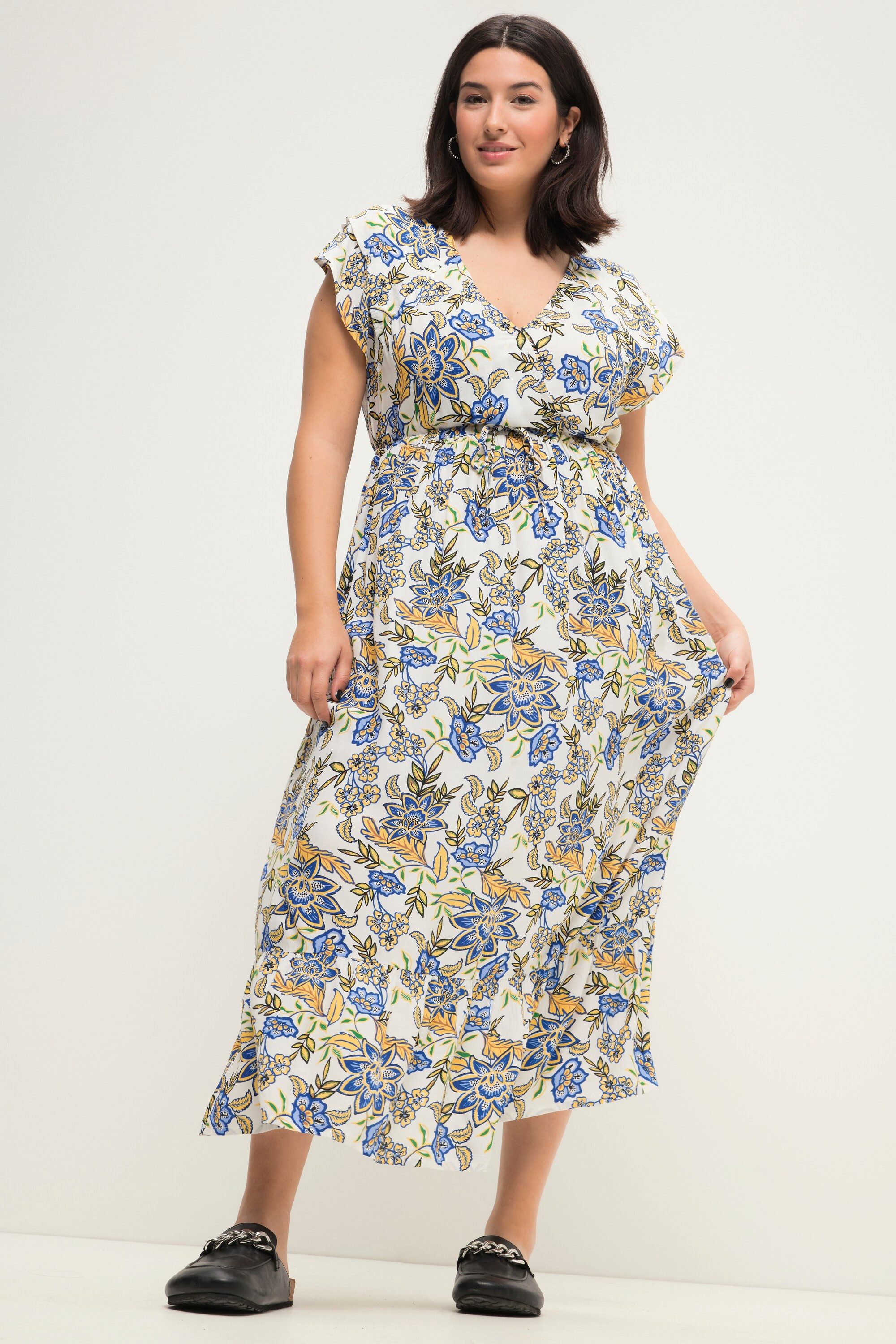 Studio Untold Maxikleid Maxikleid Straight Fit Blumenprint