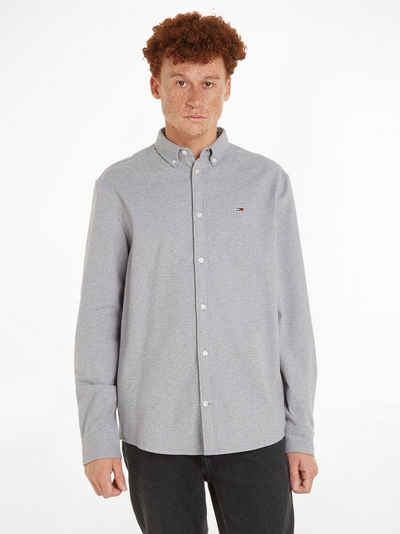 Tommy Jeans Langarmhemd TJM REG BRUSHED GRINDLE SHIRT mit Button-down-Kragen