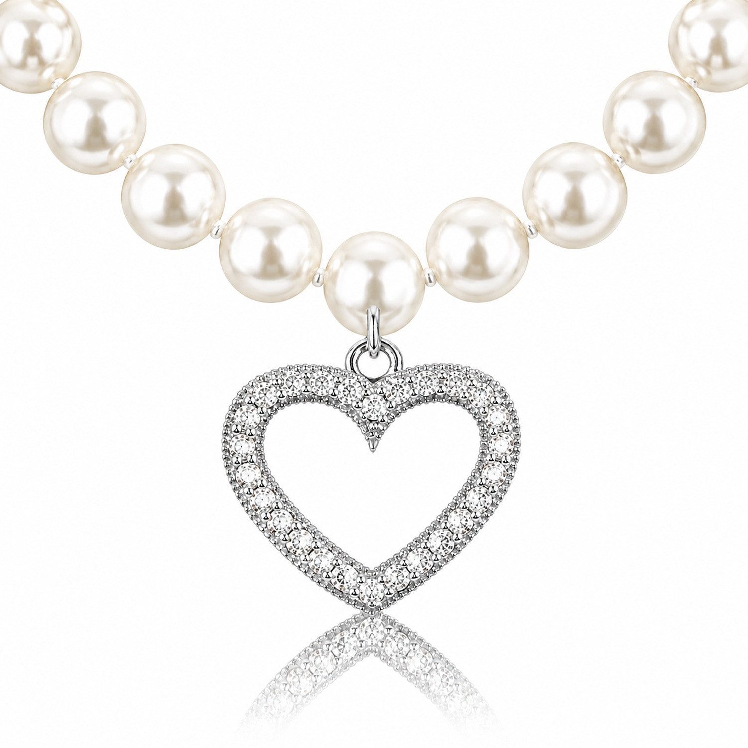 LUISIA® Kette mit Anhänger 'Phoebe' mit Kristallen von Swarovski®, Kristall