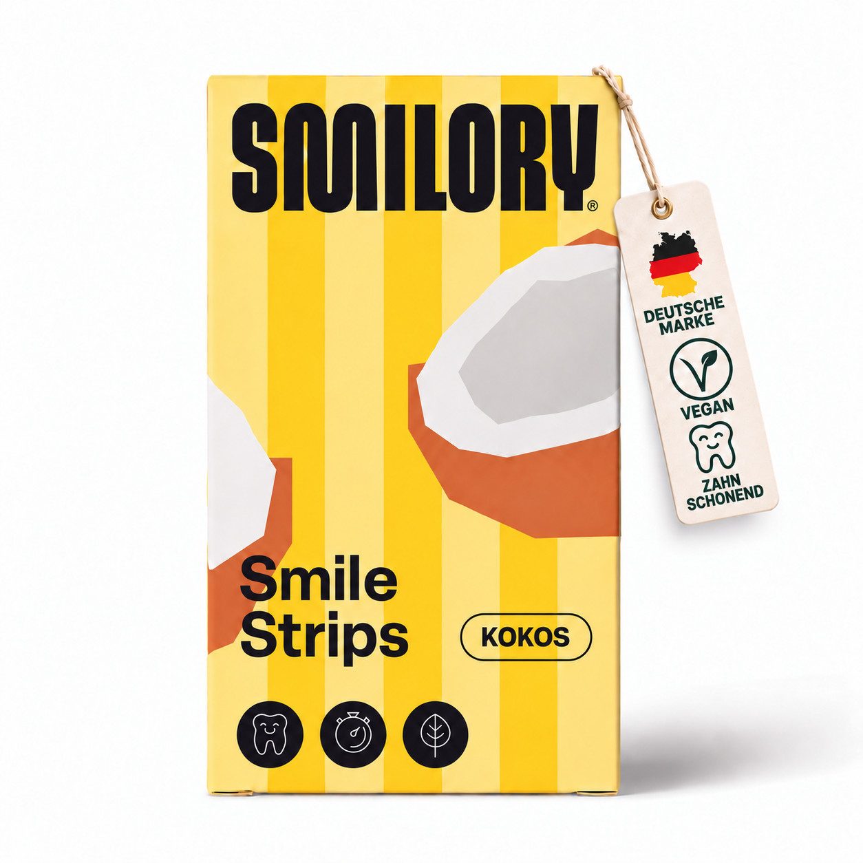 SMILORY® White Stripes Smilory® Whitening Strips – Zahnaufhellungsstreifen, Auch für empfindliche Zähne, mit pflegenden Inhaltsstoffen.