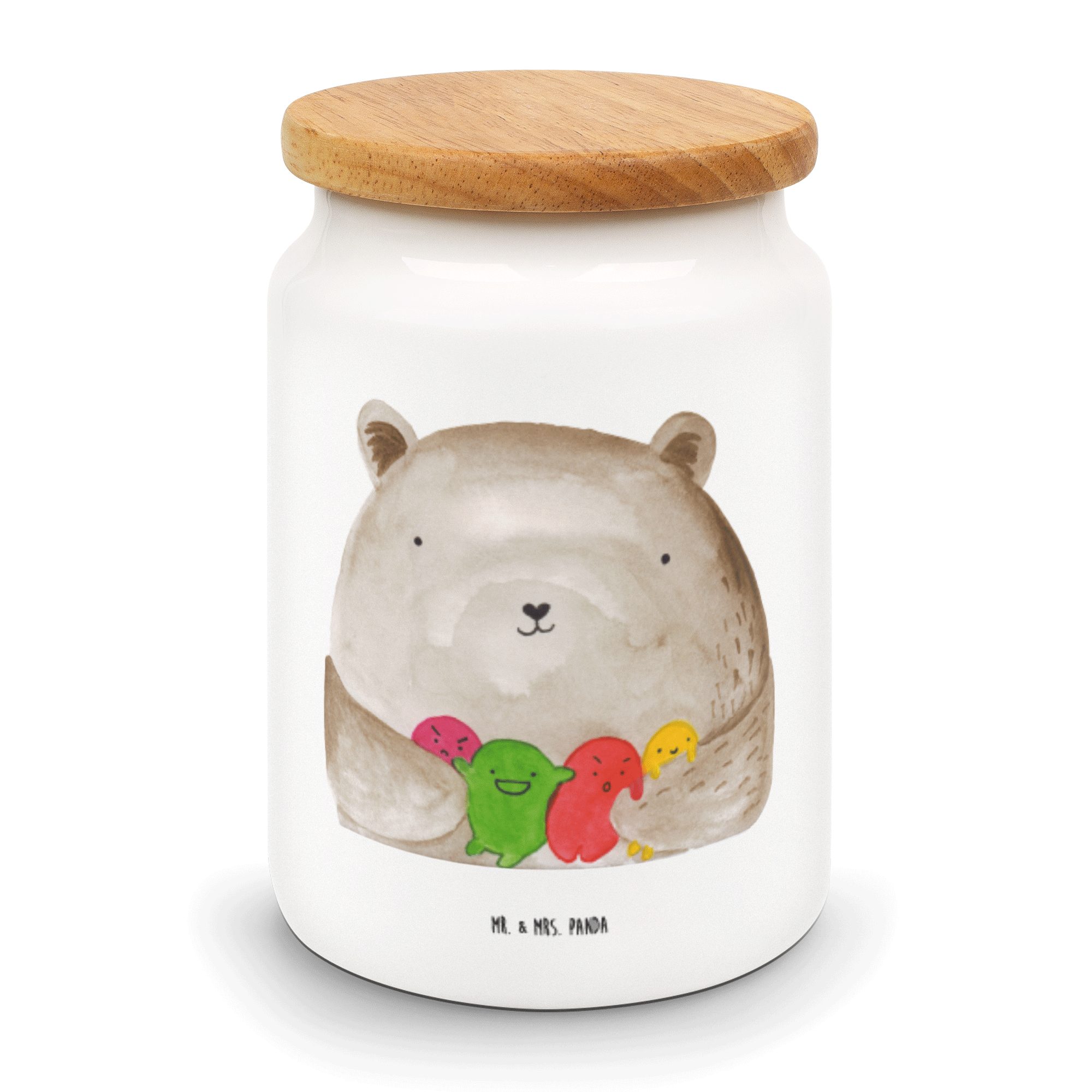 Mr. & Mrs. Panda Vorratsdose Gefühl Teddy, Vorratsbehälter, Weiß Bär Keram, (1-tlg) - Keramik, Verrückt, - Geschenk