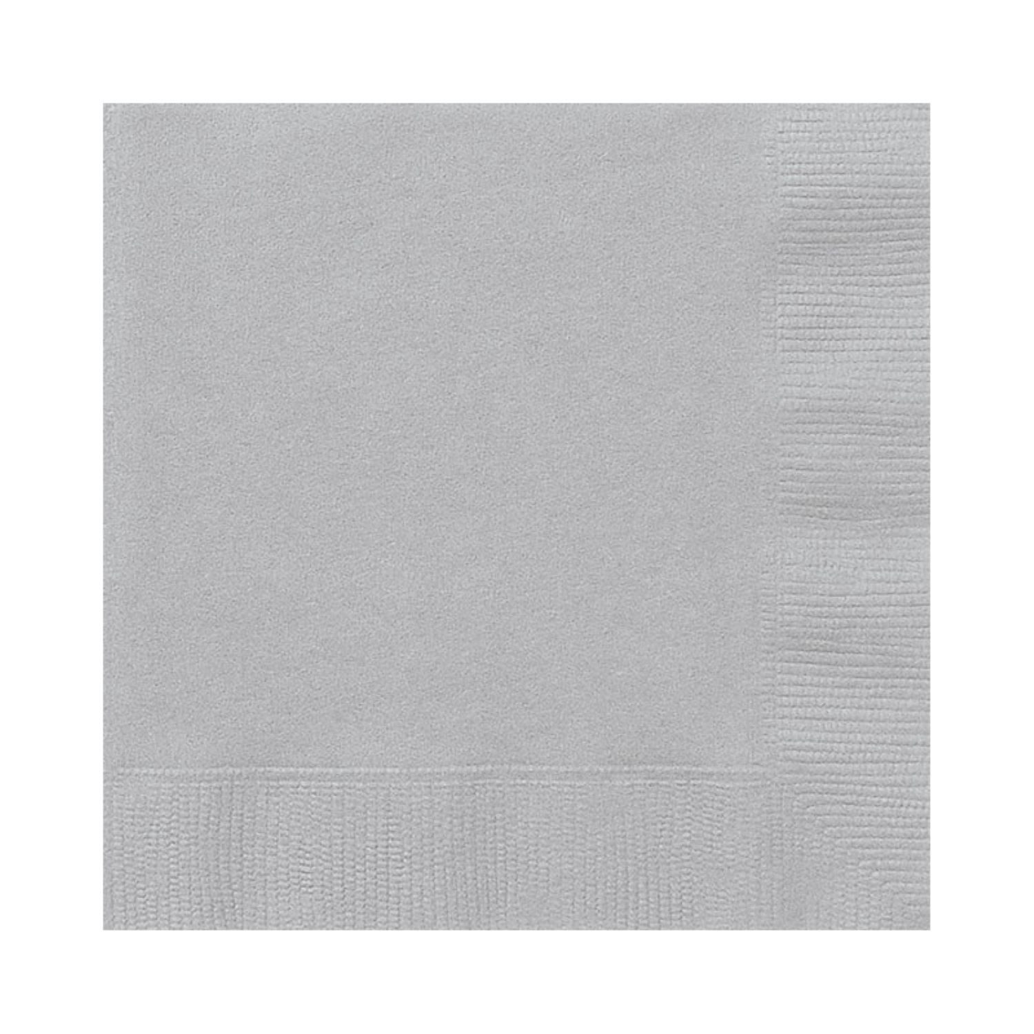 Unique Industries Inc. Papierserviette Servietten Uni 25x25cm/20St. Silber