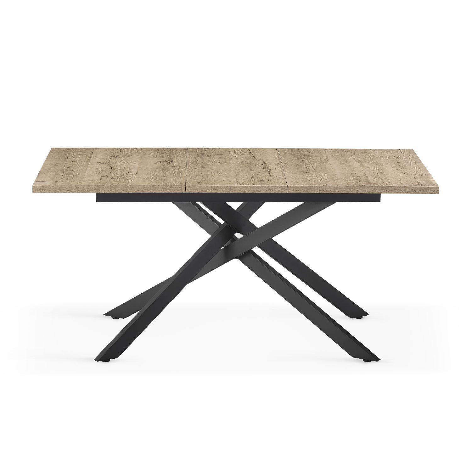 B&D home Esstisch LARS, Metallgestell schwarz oder weiß, ausziehbar 120-160 günstig online kaufen