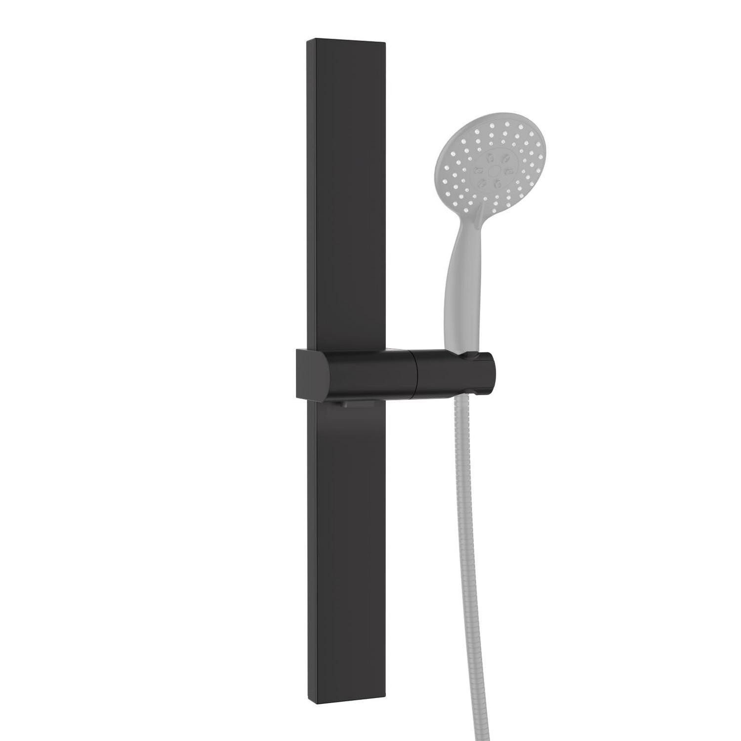 LuxusKollektion Duschstange Duschstange ohne Bohren Bohren Kleber Metall 43cm Schwarz