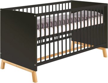 Schardt Babymöbel-Set Sienna Black, (Spar-Set, 2-St., Kinderbett, Wickelkommode), mit Kinderbett und Wickelkommode; Made in Germany