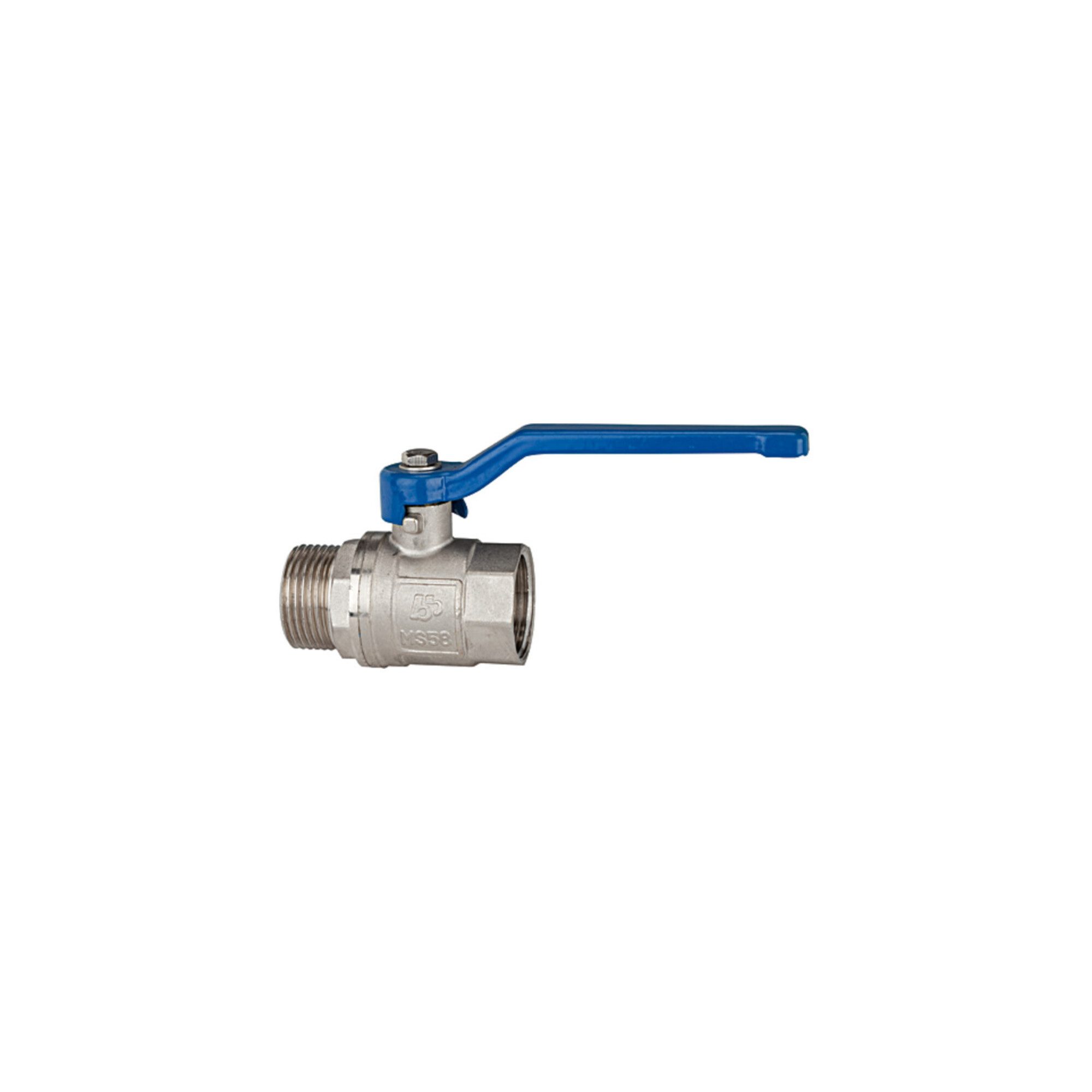 RIEGLER Kugelhahn Riegler Kugelhahn »valve line «, Handhebel blau, MS vern., IG/AG, G 1