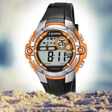CALYPSO WATCHES Digitaluhr Calypso Unisex Uhr K5617/4 Kunststoffband, Damen, Herren Armbanduhr rund, PURarmband schwarz, Sport