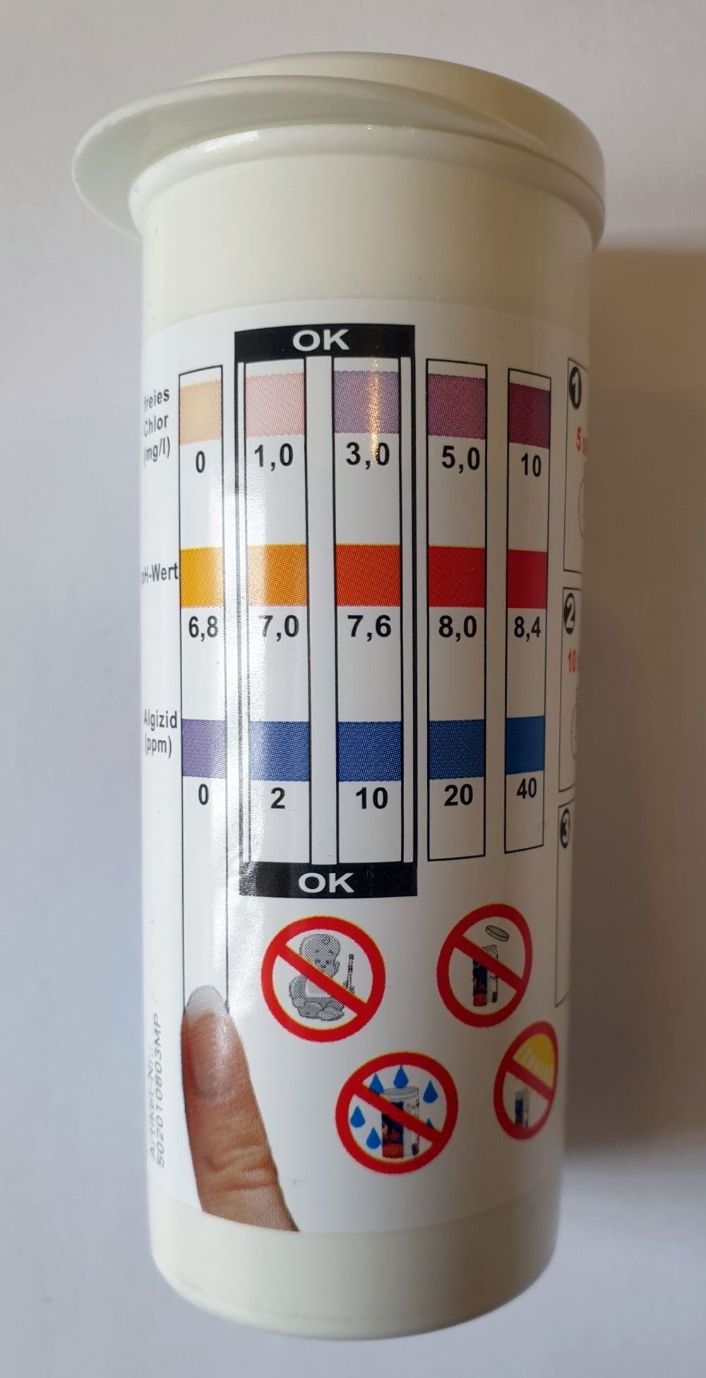 mediPOOL Pool-Wassertest Chlortest ChlormediPOOL Teststäbchen Teststreifen Chlor pH 50 Stück, 1-tlg.