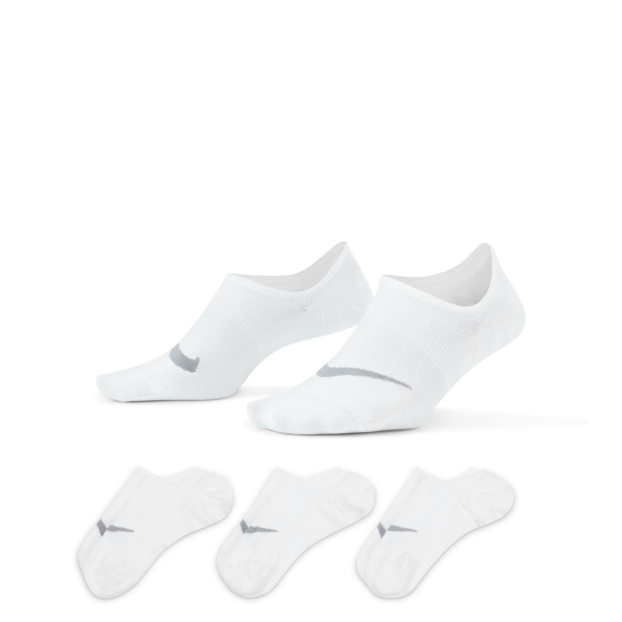 3x atmungsaktivem Mesh Füßlinge Nike (3-Paar) mit weiß
