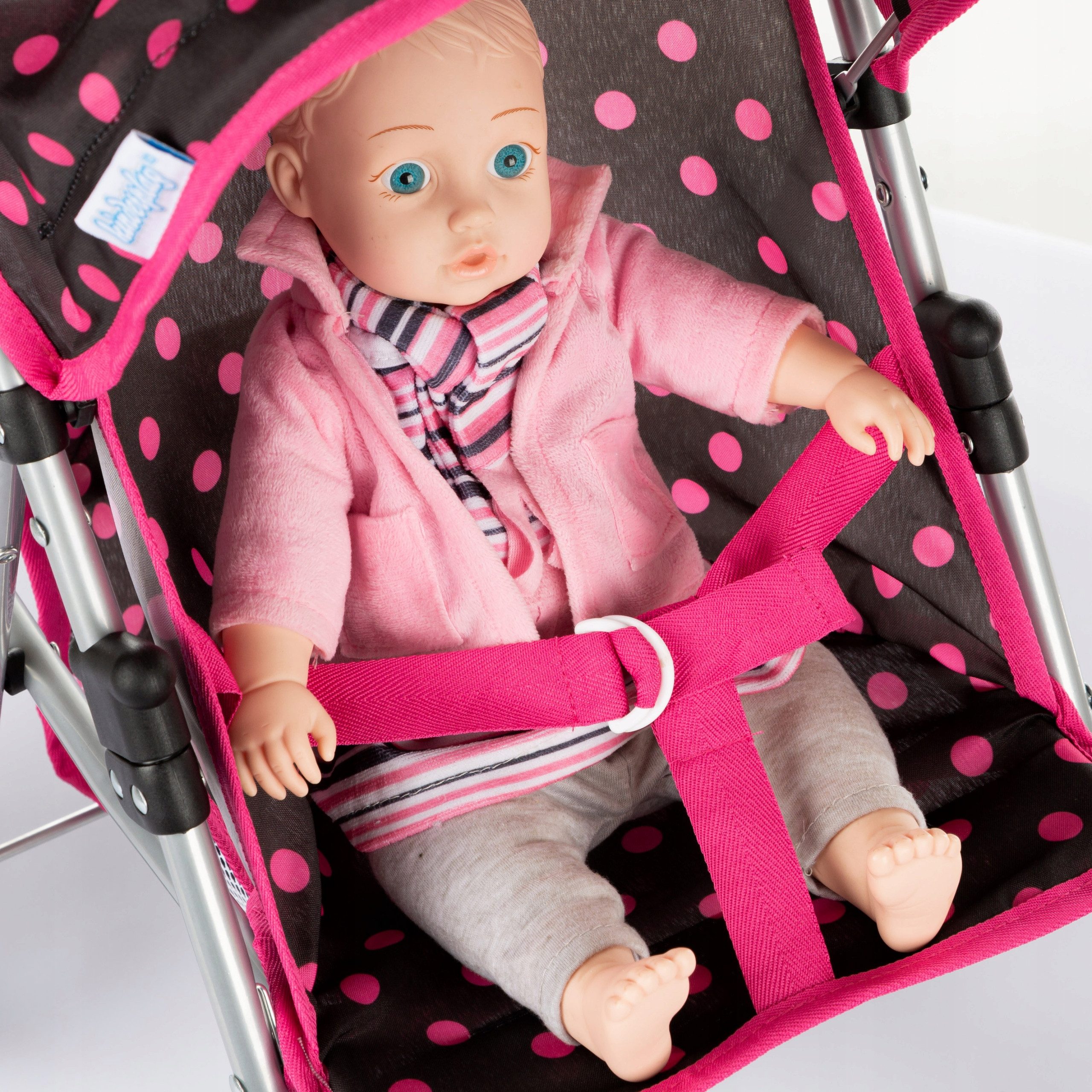Kinderplay Dolls & Strollers Puppenbuggy Puppenwagen Buggy – leicht faltbar – Spielspaß für Kinder – Bild 5 von 5