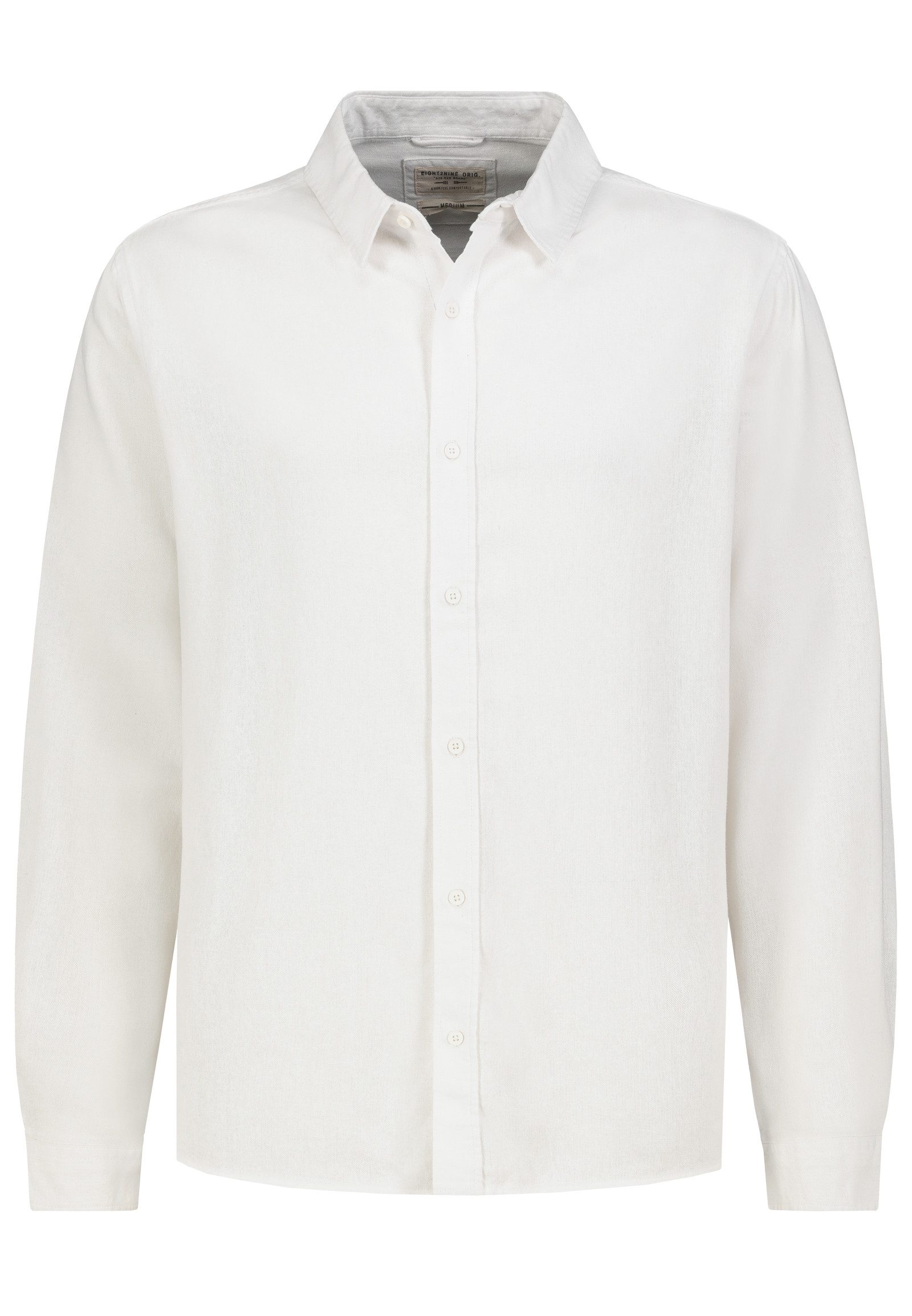 Eight2Nine Langarmhemd Langarm Button Down Einfarbig Kentkragen Casual (1-tlg) H74511M11129_L/S Shirts