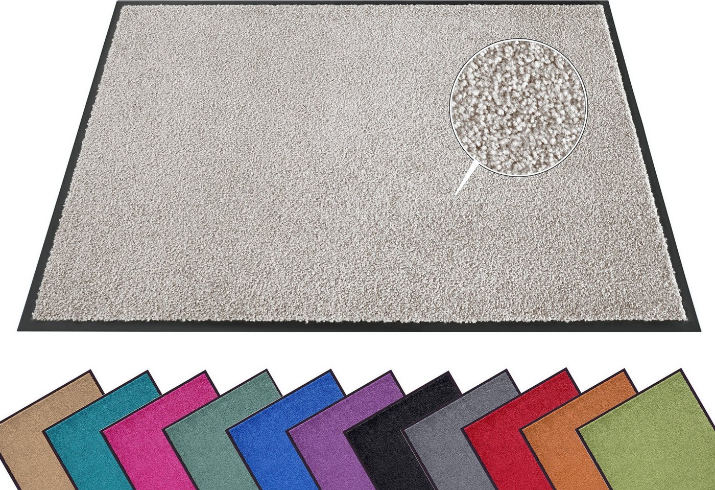 HANSE Home Fußmatte Wash & Clean, rechteckig, Höhe: 7 mm, Schmutzfangmatte, Türmatte, In- und Outdoor, Teppich, Läufer, waschbar