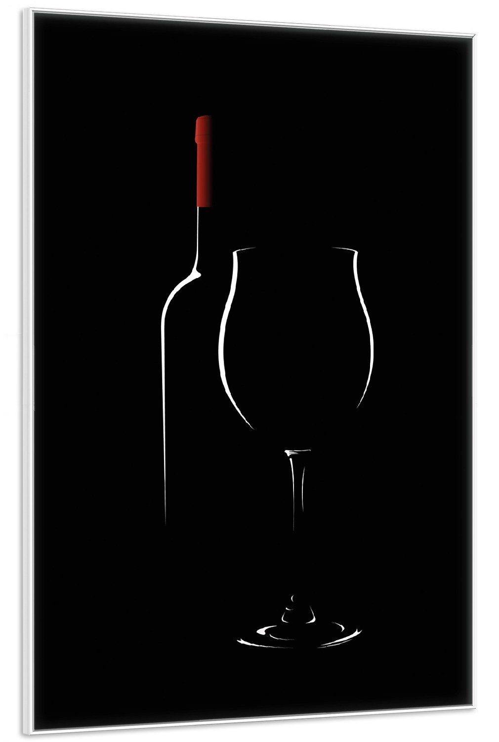 Wallario Poster, Rotwein bei Nacht, in günstig online kaufen