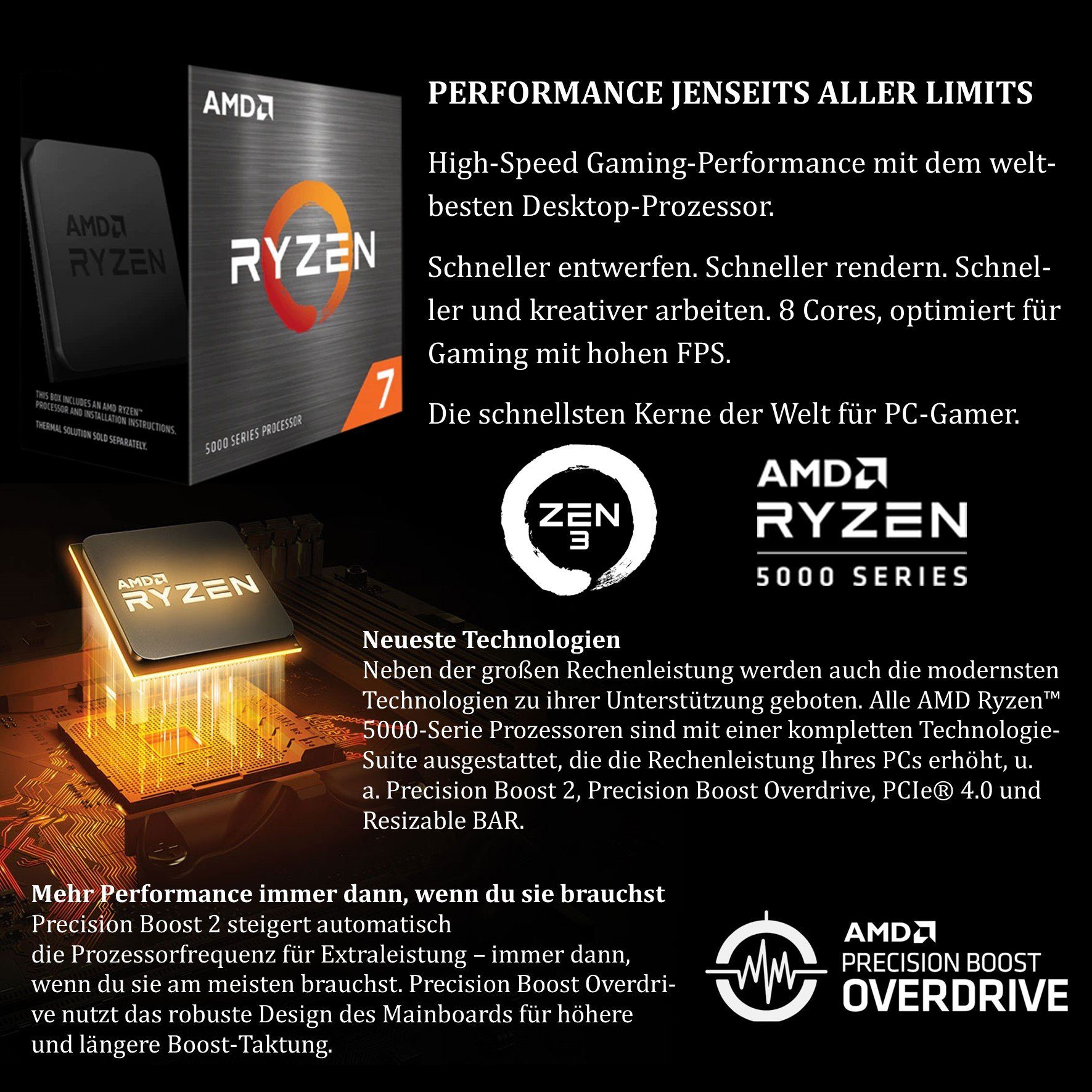 Meinpc Ryzen 7 RTX 5060 Set Gaming-PC-Komplettsystem (27,00", AMD Ryzen 7 5700X, RTX 5060, 32 GB RAM, 500 GB SSD, Gaming, Gamer, RGB) – Bild 4 von 5