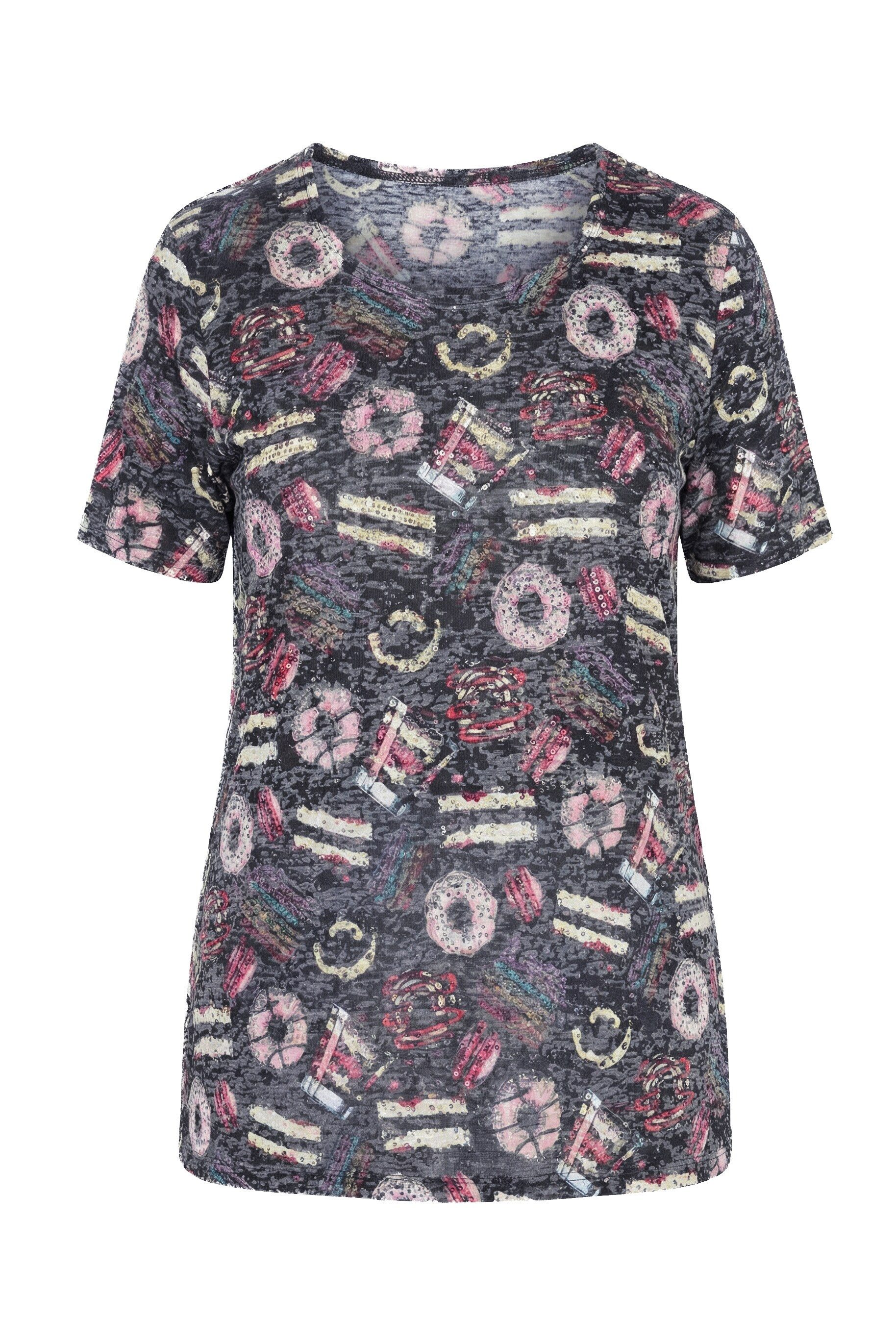 T-Shirt T-Shirt Comfort Fit Donut-Muster