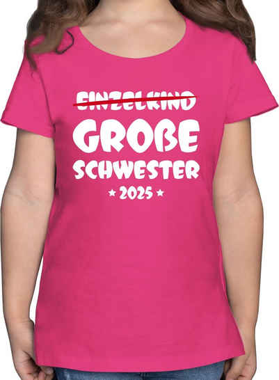 Shirtracer T-Shirt Einzelkind Große Schwester 2025 Geschwister Bruder und Schwester