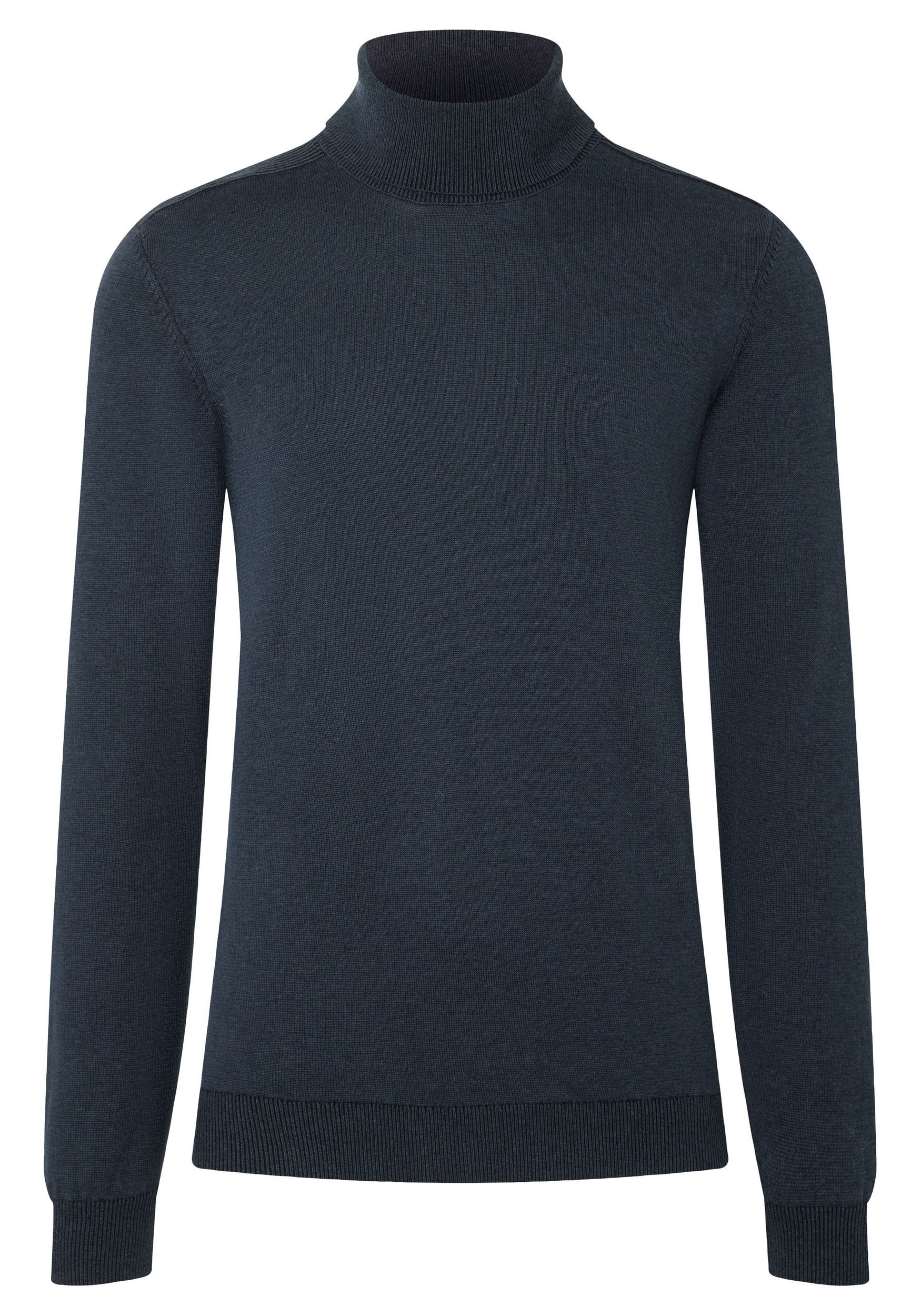 TIMEZONE Strickpullover Rollkragenpullover Rippstrick Ellenbogen-Patch Knit Rolli