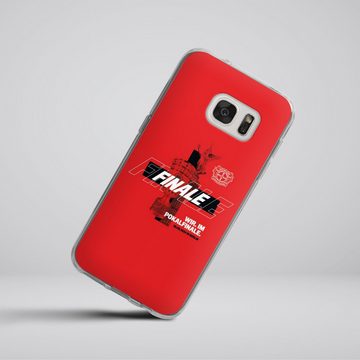 DeinDesign Handyhülle Bayer 04 Leverkusen Pokal Finale 2024 Offizielles Lizenzprodukt, Samsung Galaxy S7 Silikon Hülle Bumper Case Handy Schutzhülle