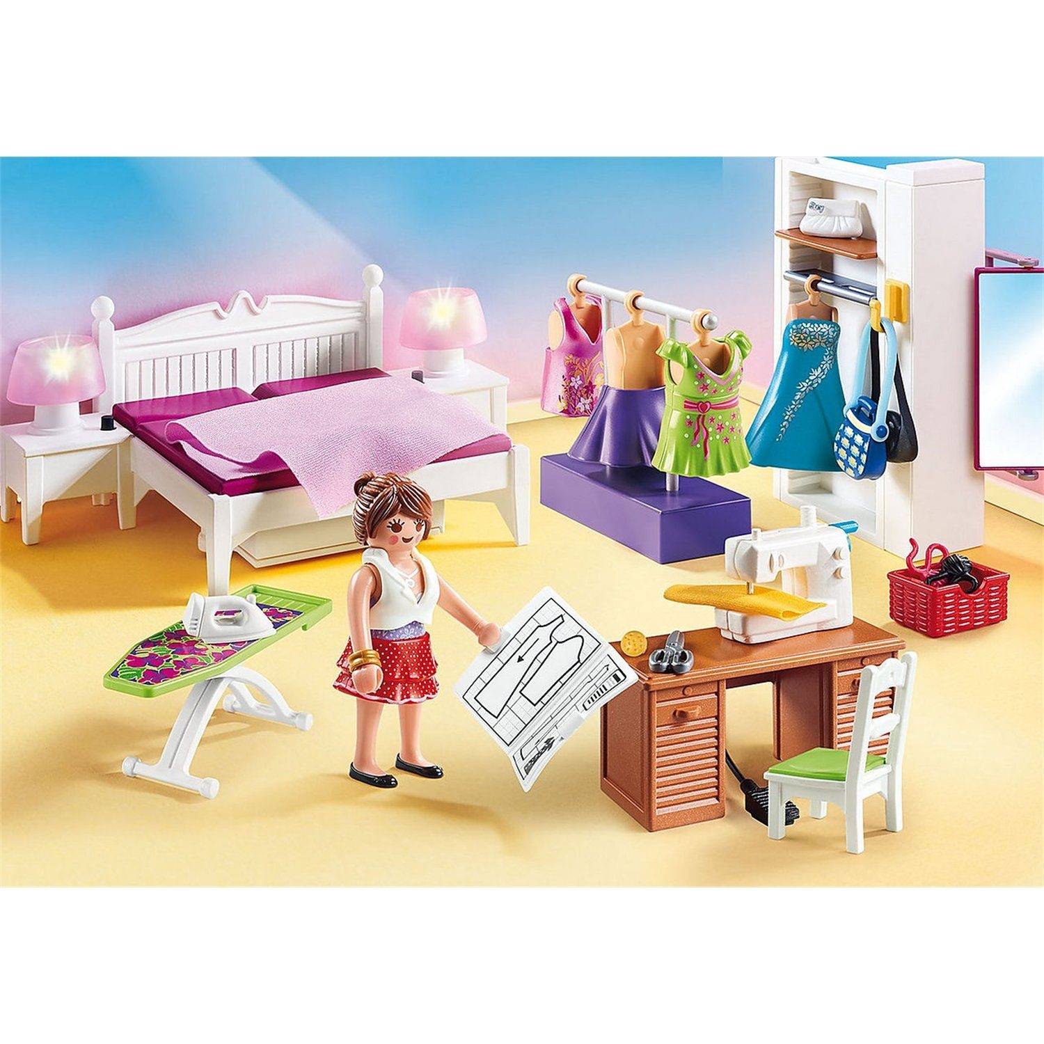 Playmobil® 70208 70211 Dollhouse 2er Set Schlafzimmer + Badezimmer Konstruk günstig online kaufen