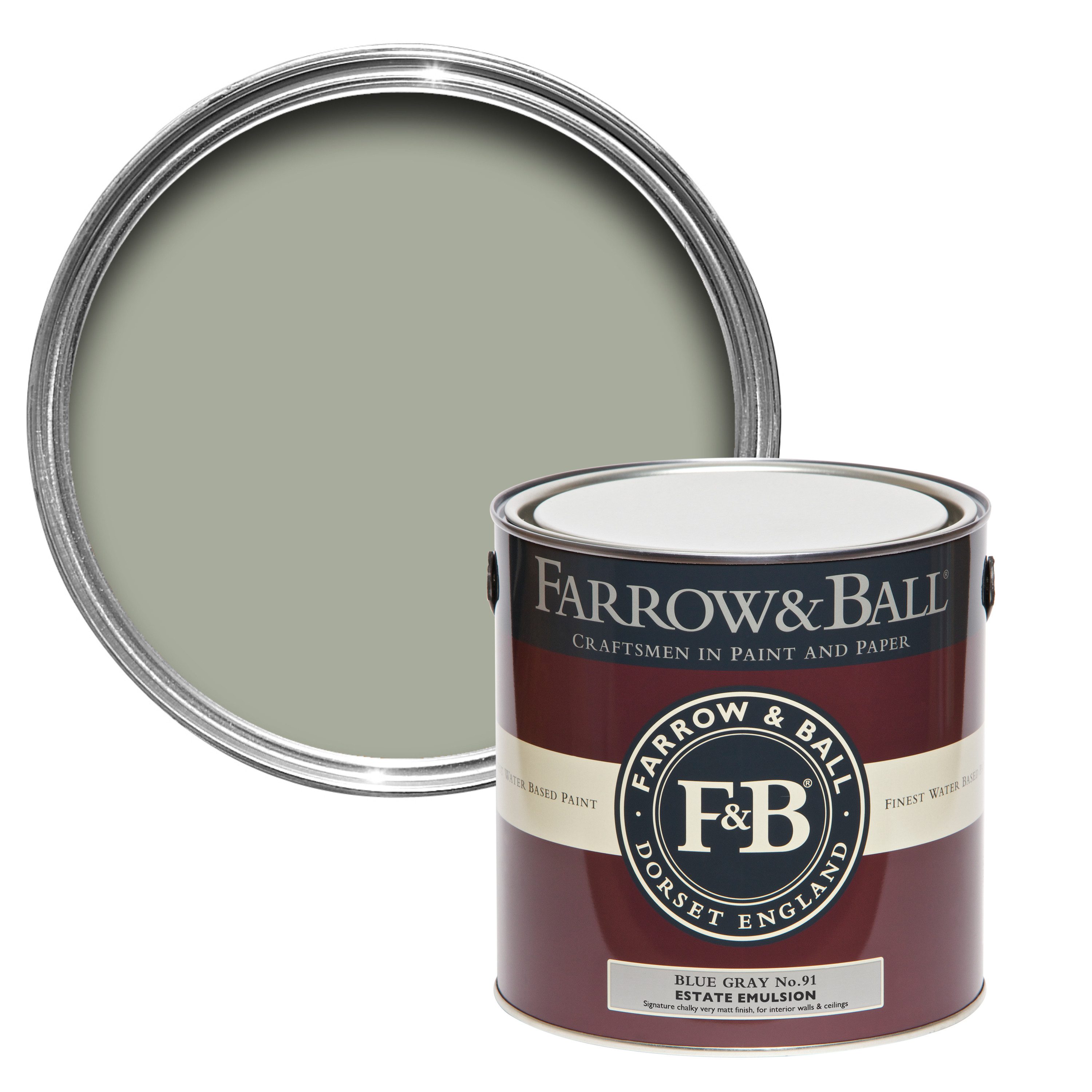Wandfarbe Farrow and Ball - Blue Grey 91