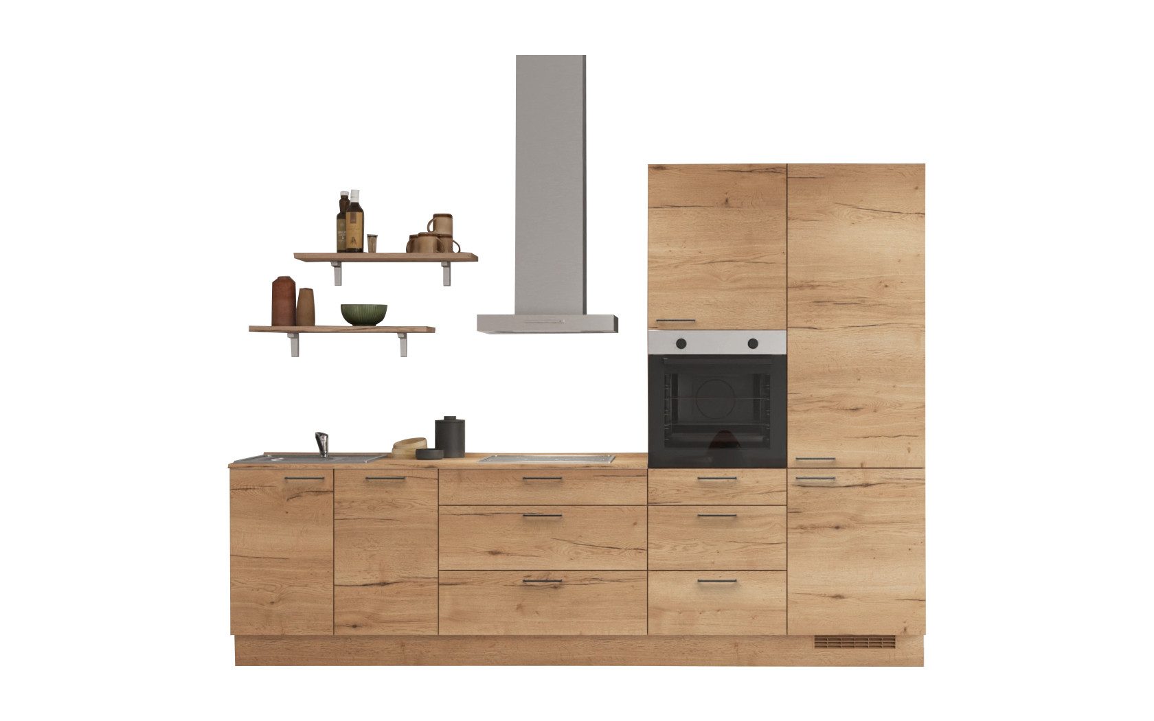 nobilia® Küchenzeile Anna, individuell anpassbar, gratis Küchenplanung mit Profis, (Breite 300 cm), vormontiert, wahlw. mit E-Geräten, inkl. Lieferung