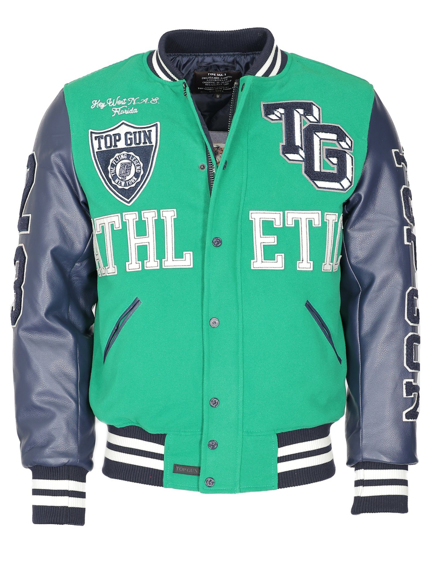 TOP GUN Collegejacke TG23001 green